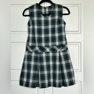 Vintage plaid school uniform jumper dress pleated, 90s style size